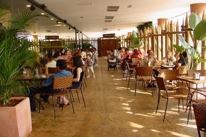 Franquicia parques de bolas Aventura Park España – cafetería para padres con vistas al parque